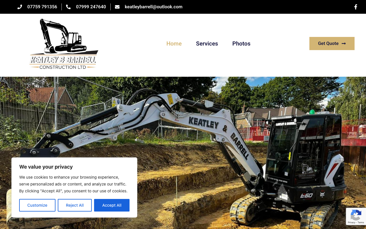 Keatley & Barrell Construction website