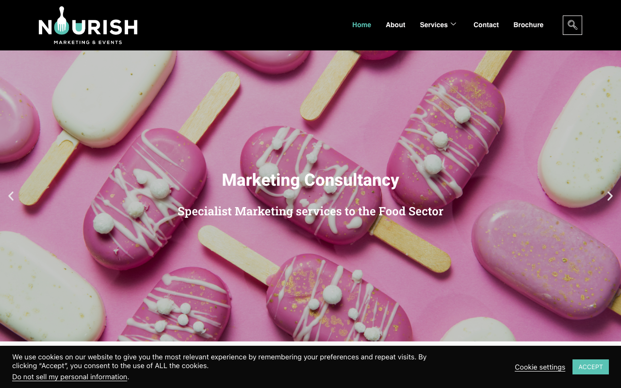 Nourish Experience website
