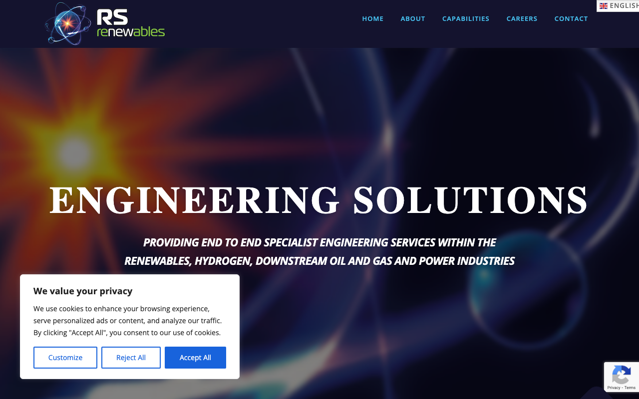 RS Renewables website