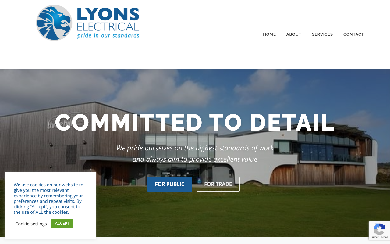 Lyons Electrical & Security website